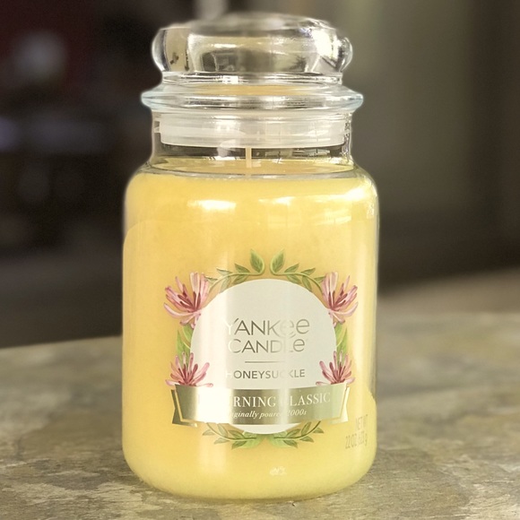 Yankee Candle Honeysuckle 22oz Jar, New, HTF
